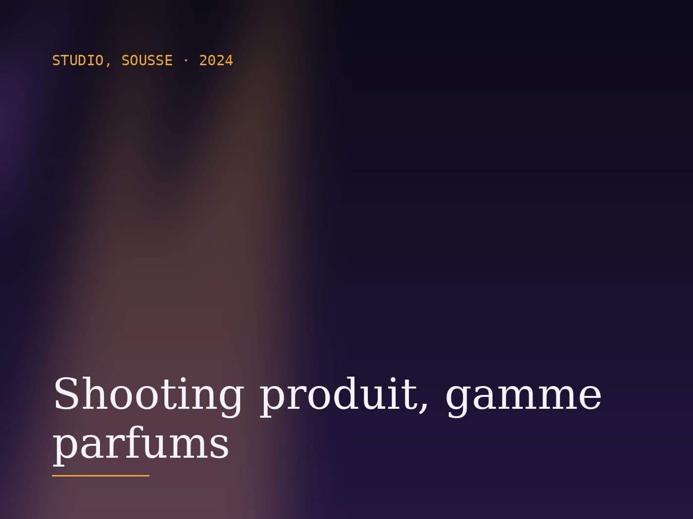 Shooting produit, gamme parfums